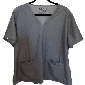 Figs Technical Collection Scrub Top Gray Size XXL
